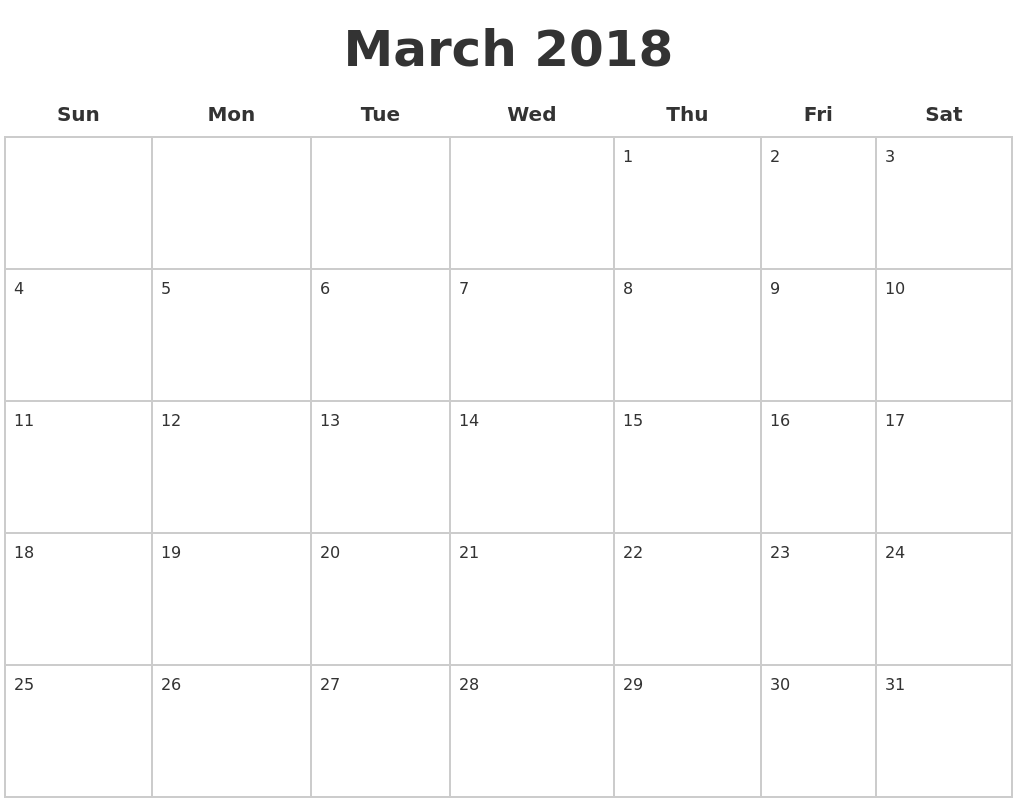 calendar creator 2018