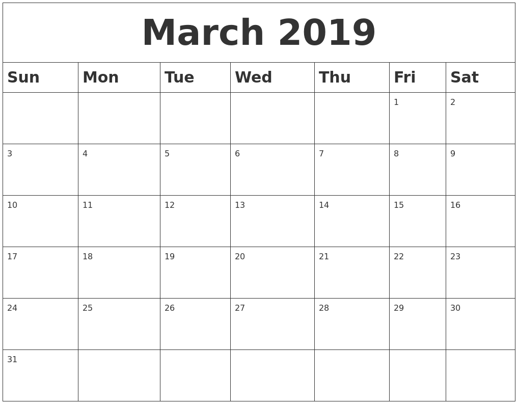 blank february calendar