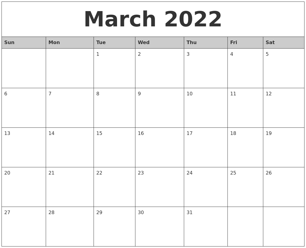 January 2022 Blank Printable Calendar January 2022 Blank Printable Calendar