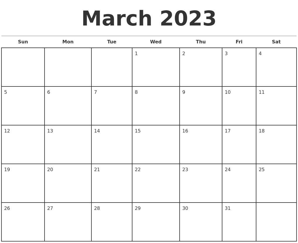 July 2023 Calendar Maker