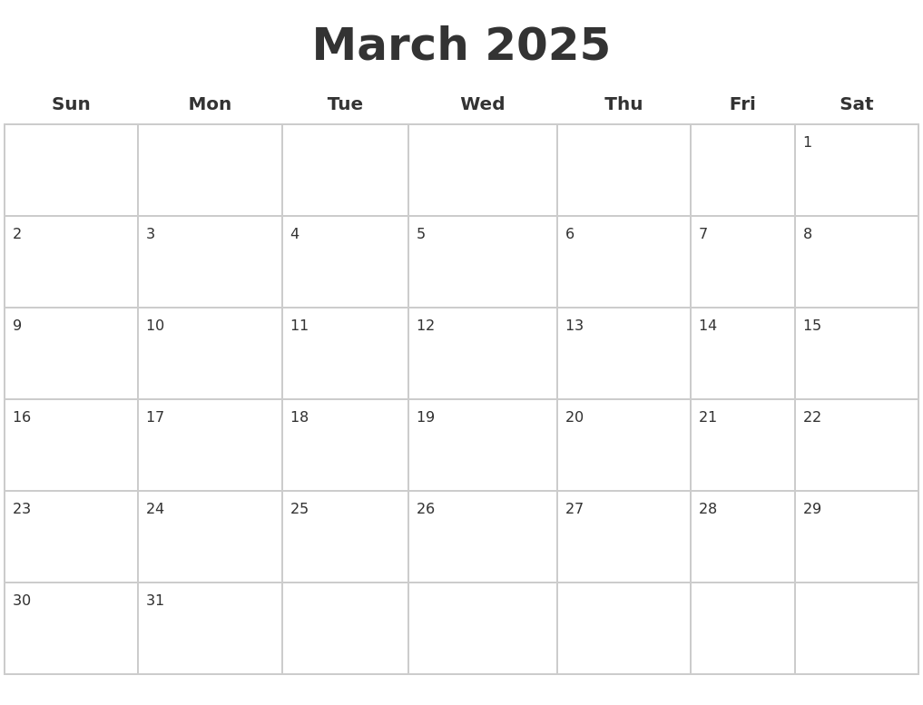 Calendar 2017 Through 2025