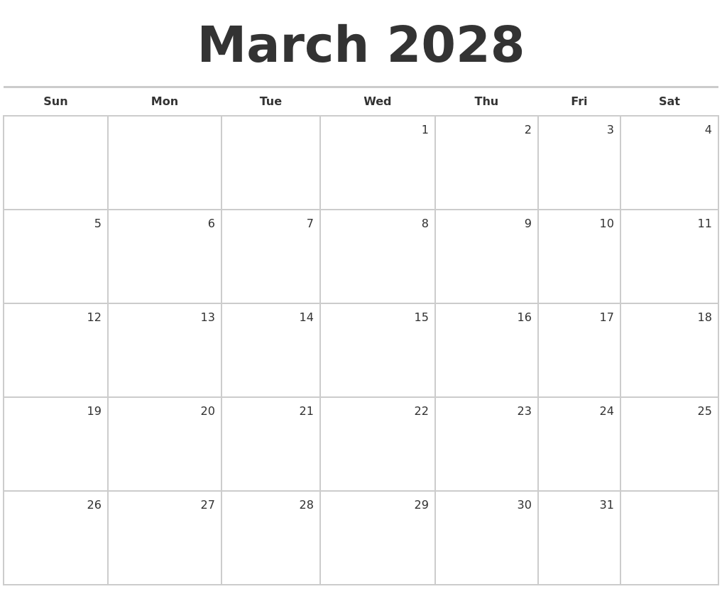 march-2028-blank-monthly-calendar