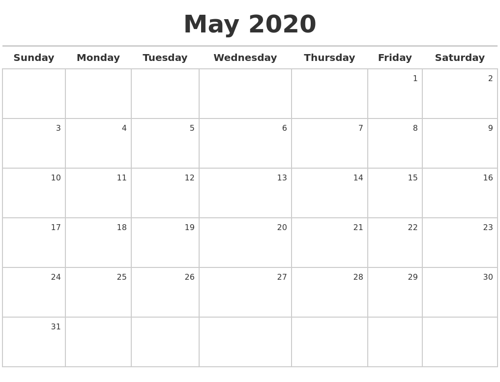 may 2020 calendar maker free printable calendar may 2020