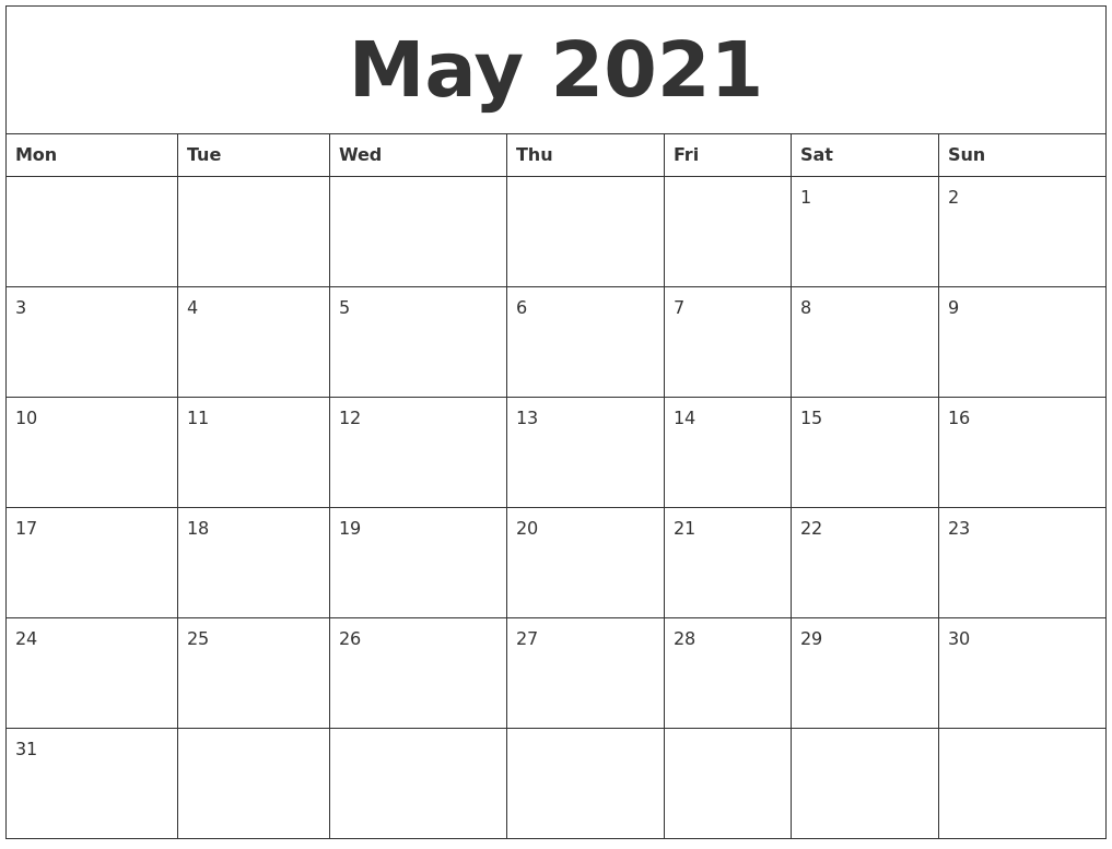 lego calendar may 2021