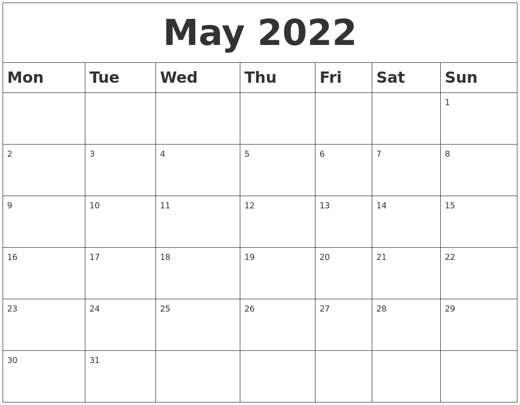 may 2022 blank calendar may 2022 blank calendar