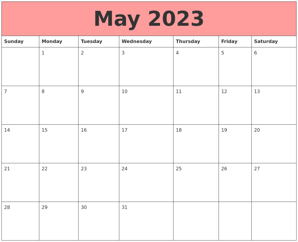 Calendars printable work calendar 2023 2024 july december november march 2030 2026 2028 2047 2049 2034 2032 advertisement calendarzoom May 2023 Calendars That Work
