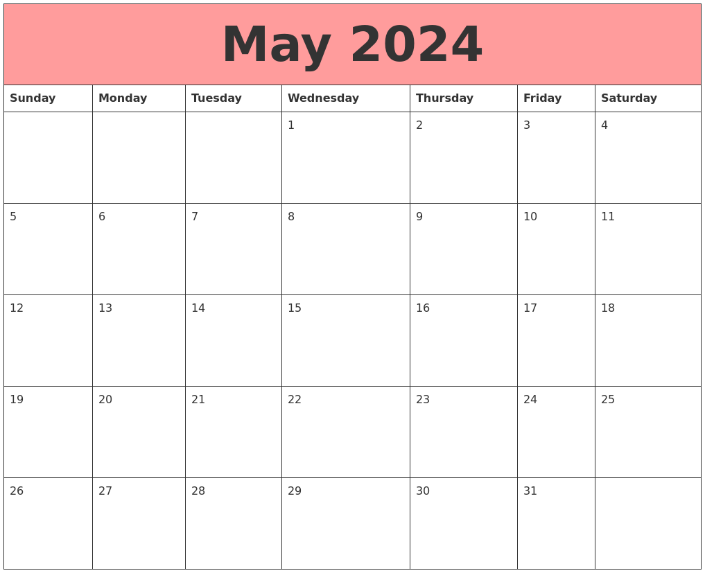 May 2024 Calendars That Work