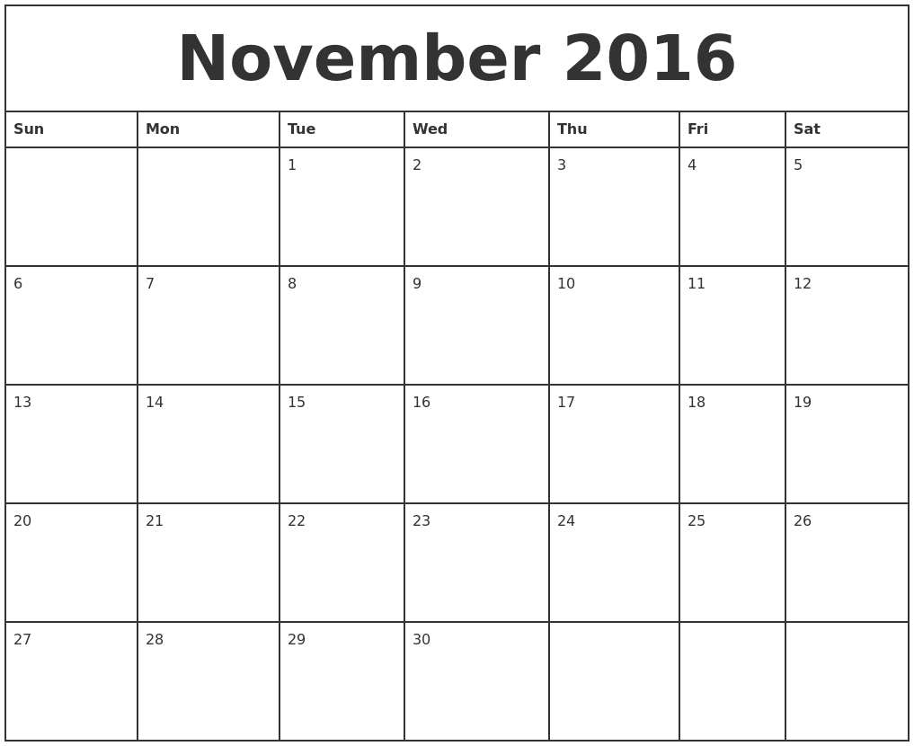 printable monthly calendar free