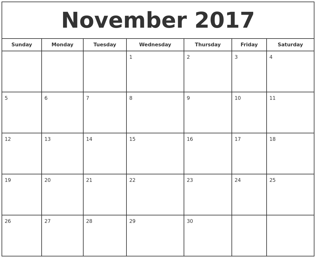free calendar 2017 to print