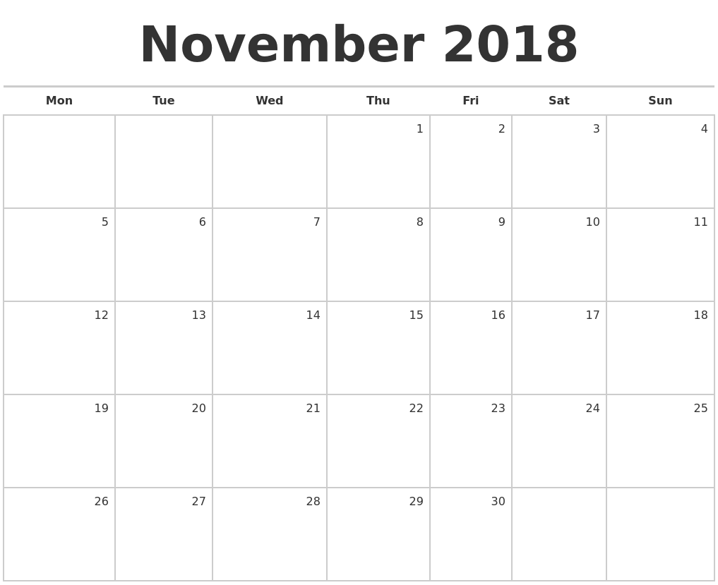 november-2018-blank-monthly-calendar