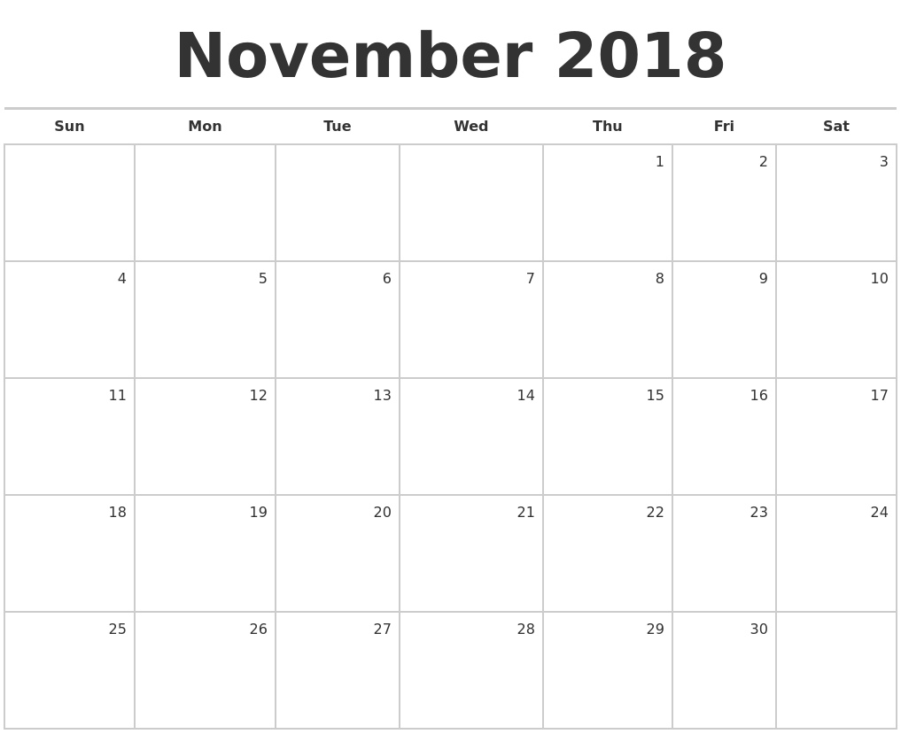 november-2018-blank-monthly-calendar