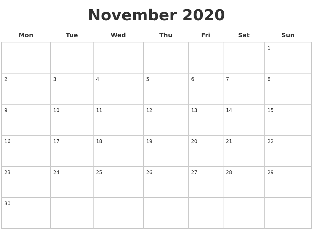 november calendar pics