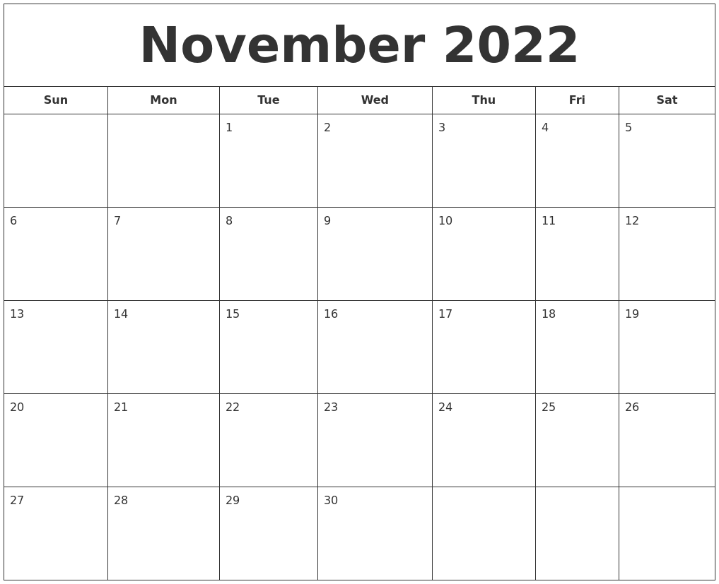 October 2022 Calendar