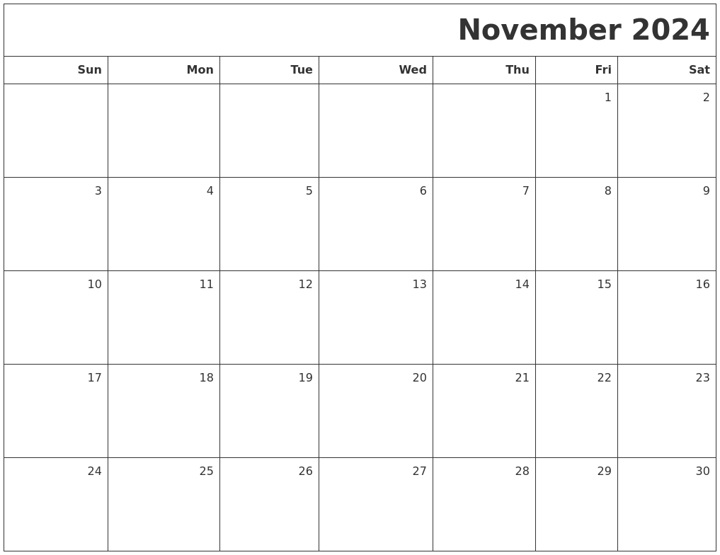 Free Printable Calendar 2024 October November Jane Roanna