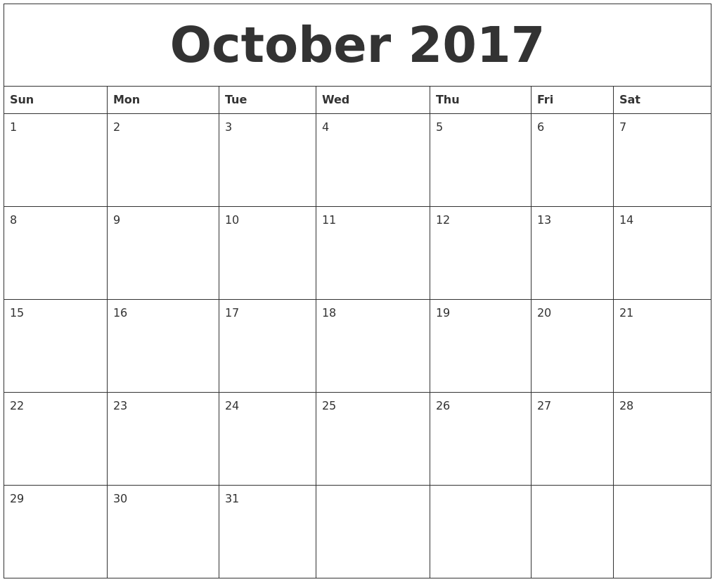 monthyl calendar