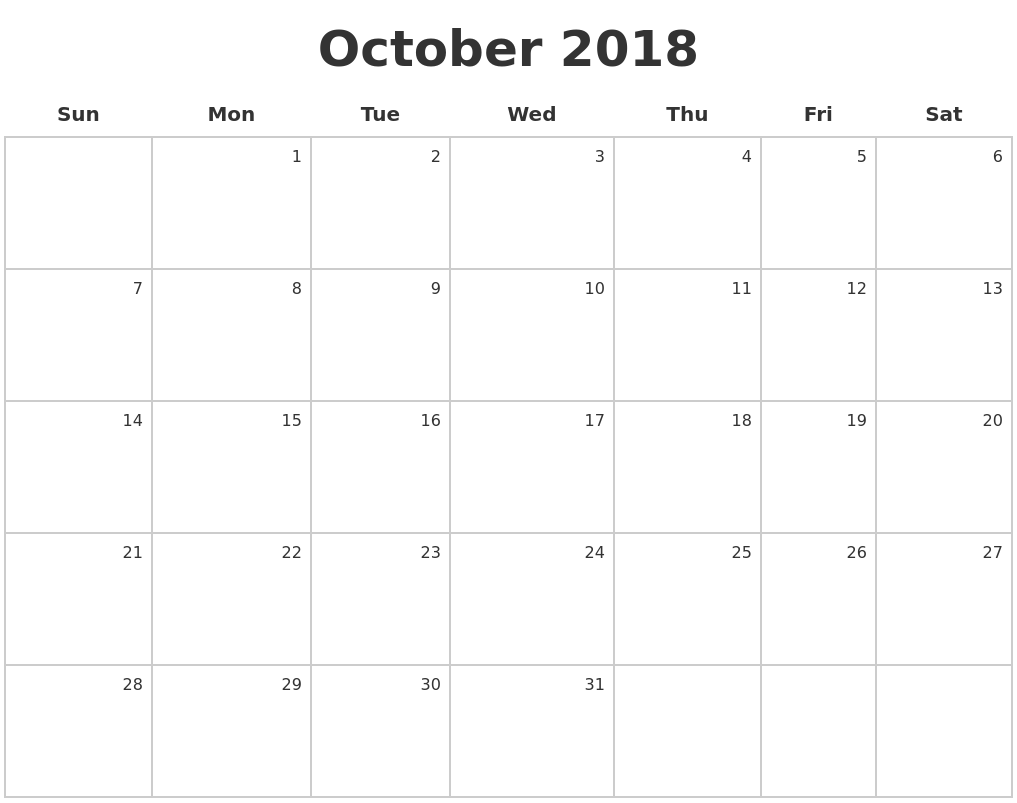 october-2018-make-a-calendar