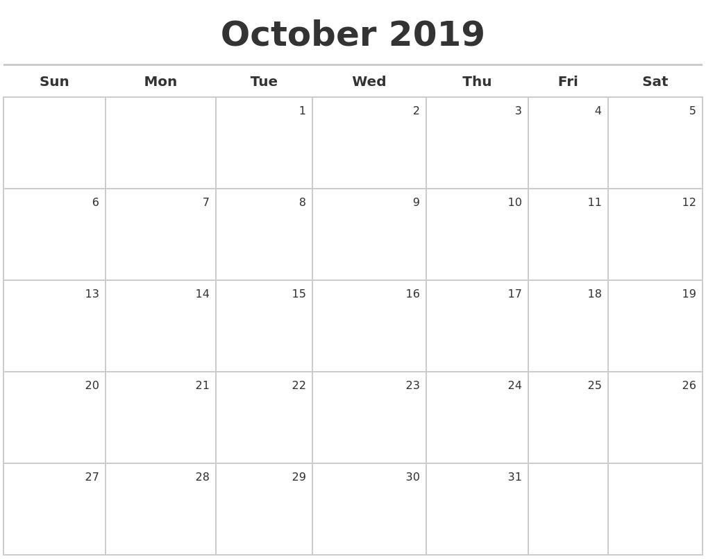 october-2019-calendar-maker