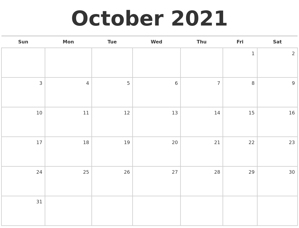 printable monthly calender