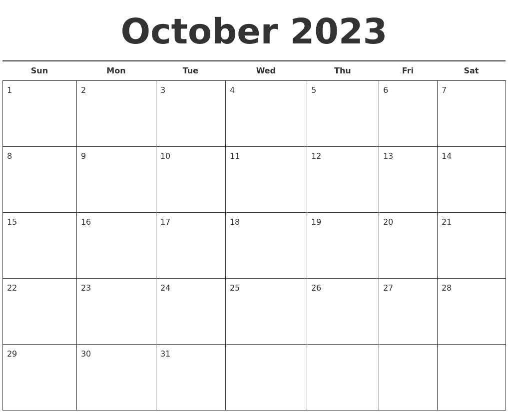 Free Printable Calendar October 2023 To September 2024