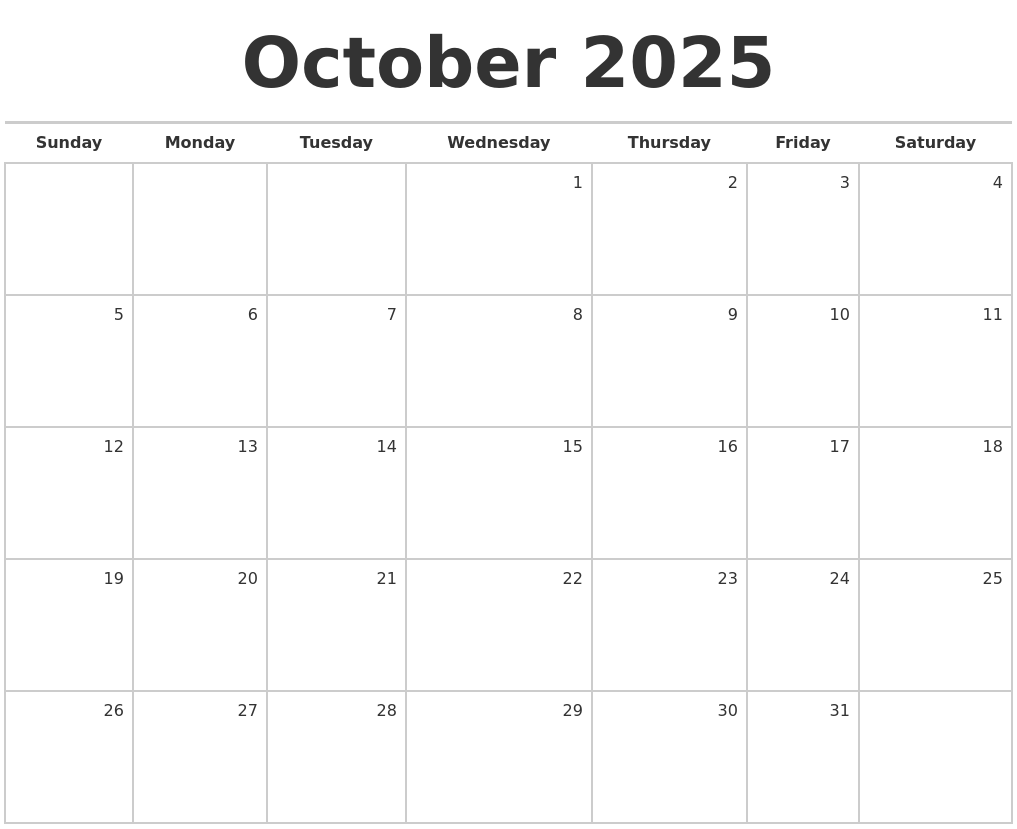 october-2025-blank-monthly-calendar