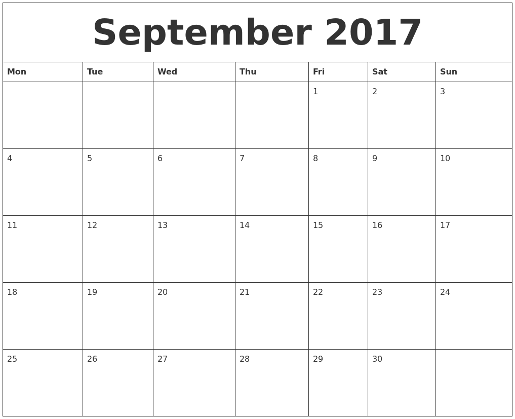Printable Calendar Sheets 2017 | september 2017 printable calendar pages Printable Calendar Sheets 2017 | september 2017 printable calendar pages