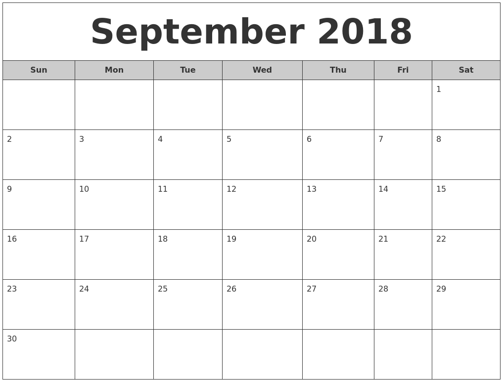 august september 2018 calendar printable