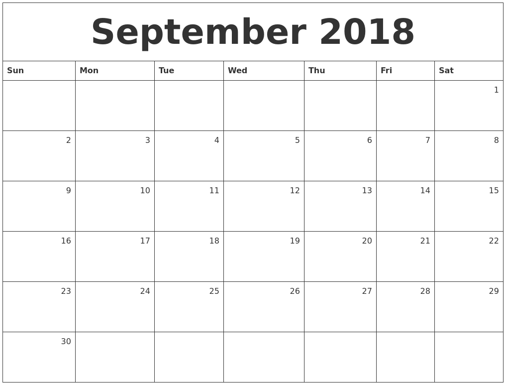 printable october 2018 calendar
