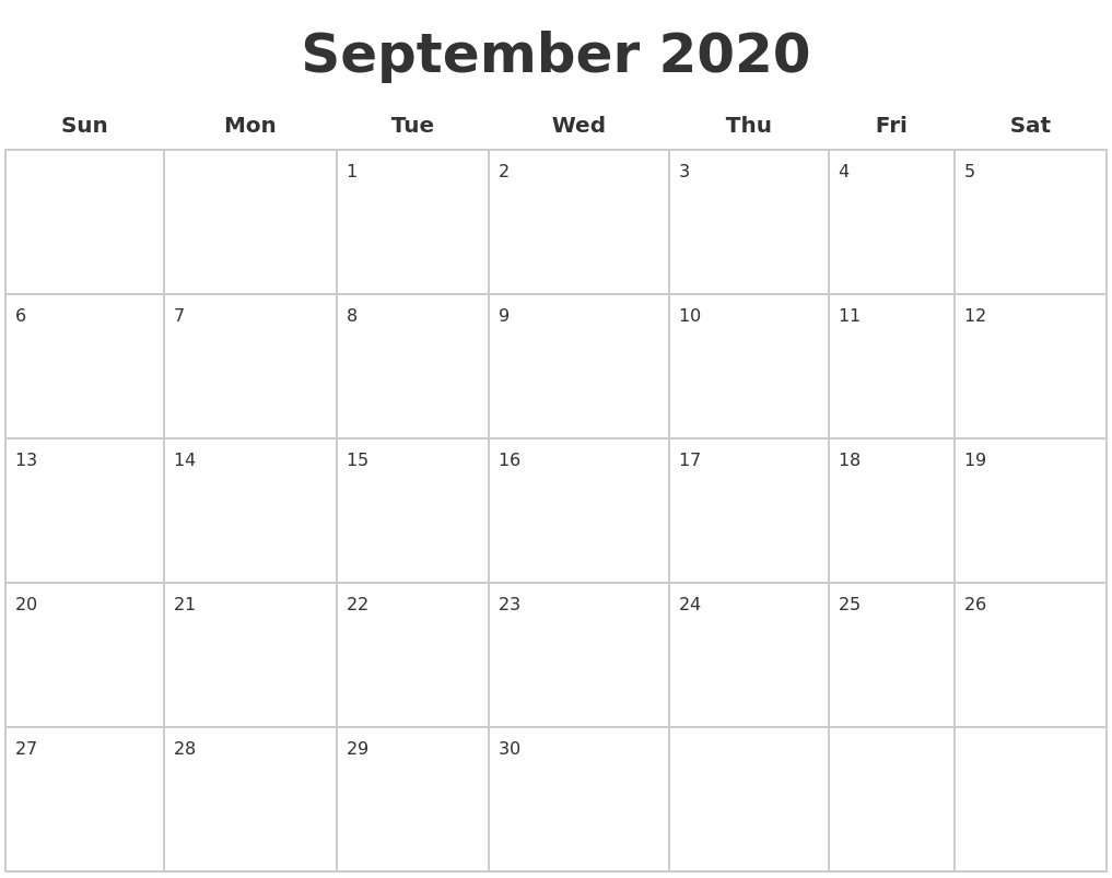 May 2020 Calendars Free