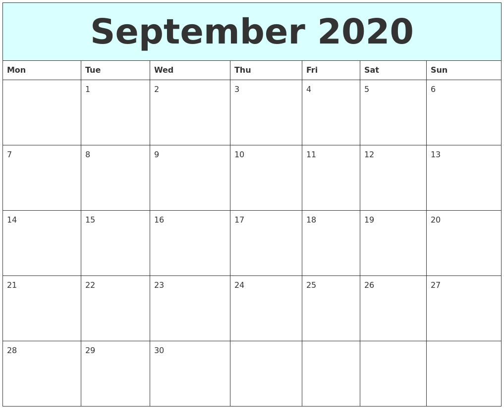 It's just an image of Sizzling Printable Calendars September 2020 This is a picture of Sizzling Printable Calendars September 2020