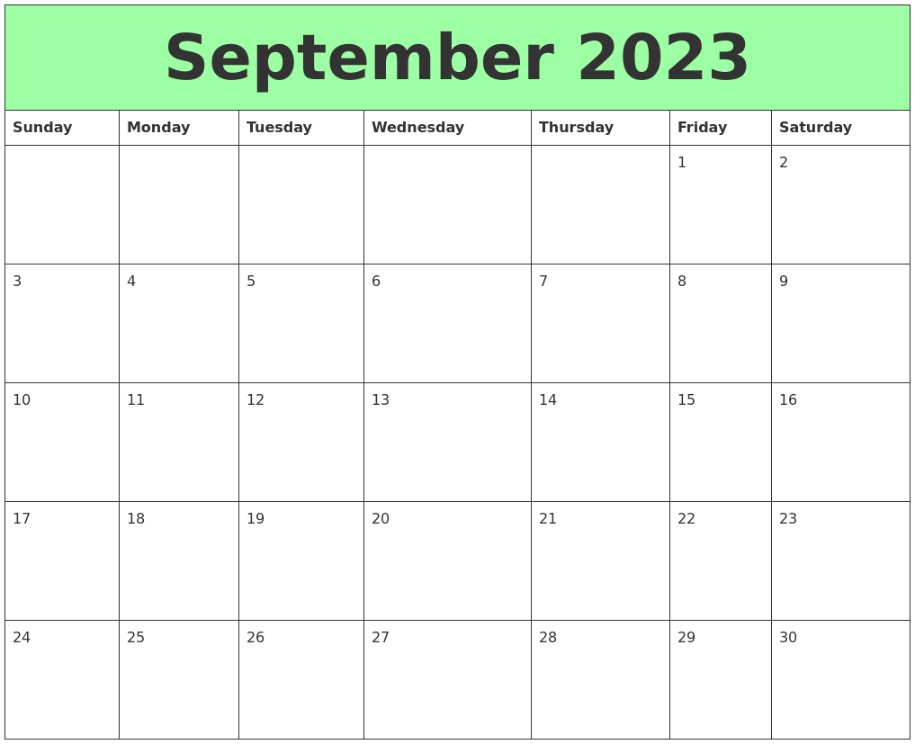 September 5 2023 Printable Template Calendar