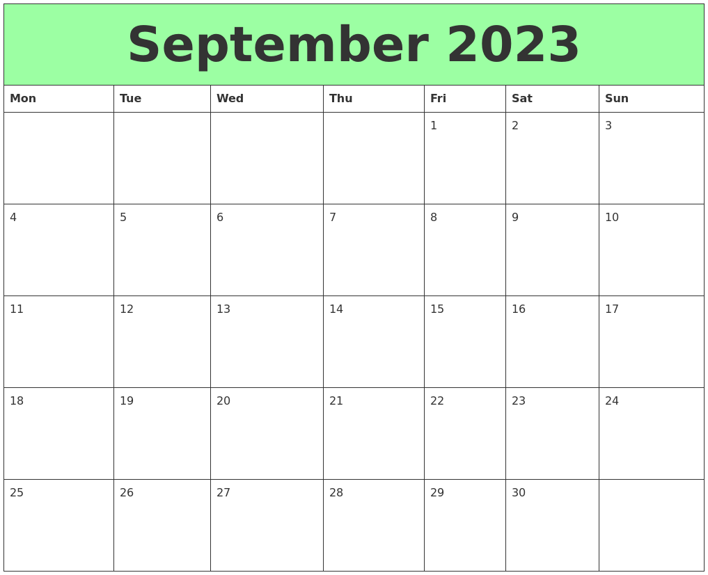 Free Printable September 2023 Calendar Vertical