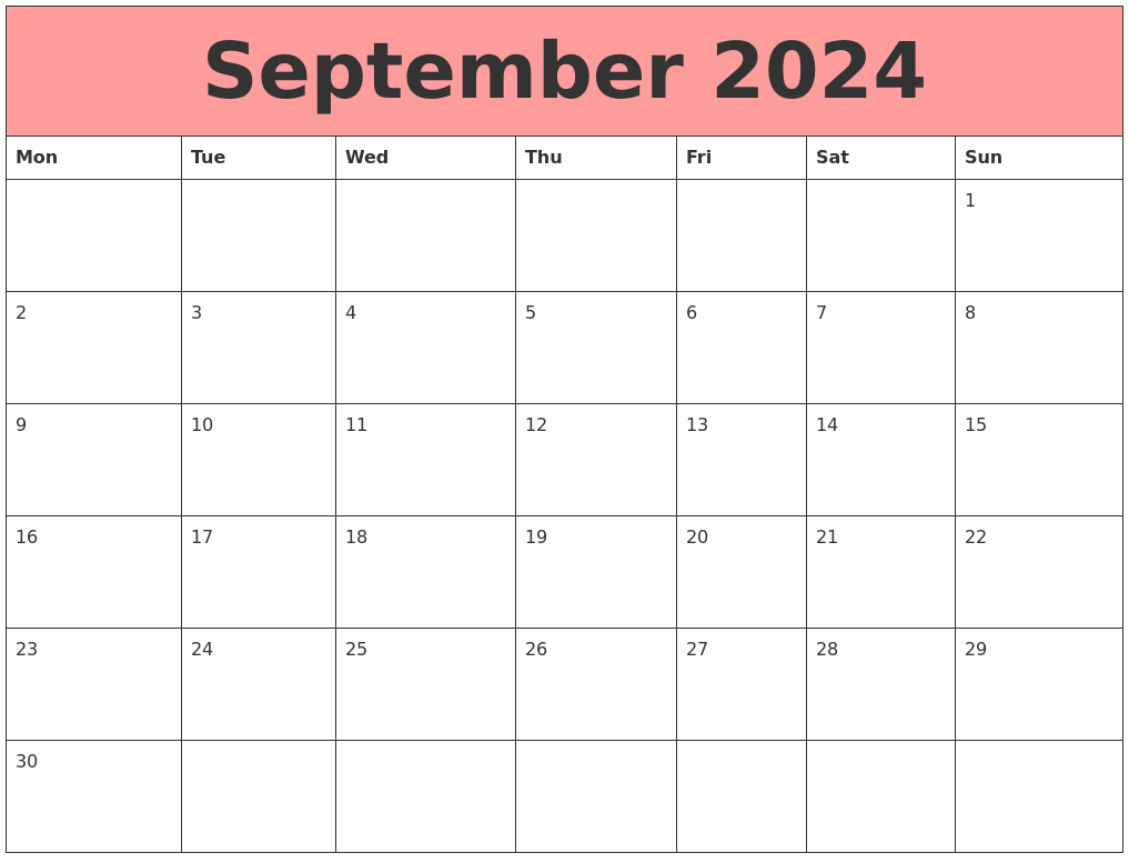 September 2024 Calendars That Work September 2024 Calendars That Work