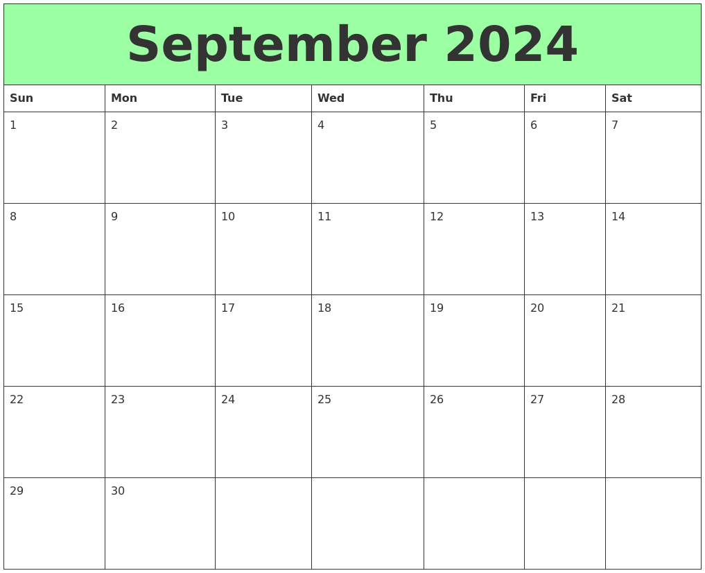 September 2024 Printable Calendars