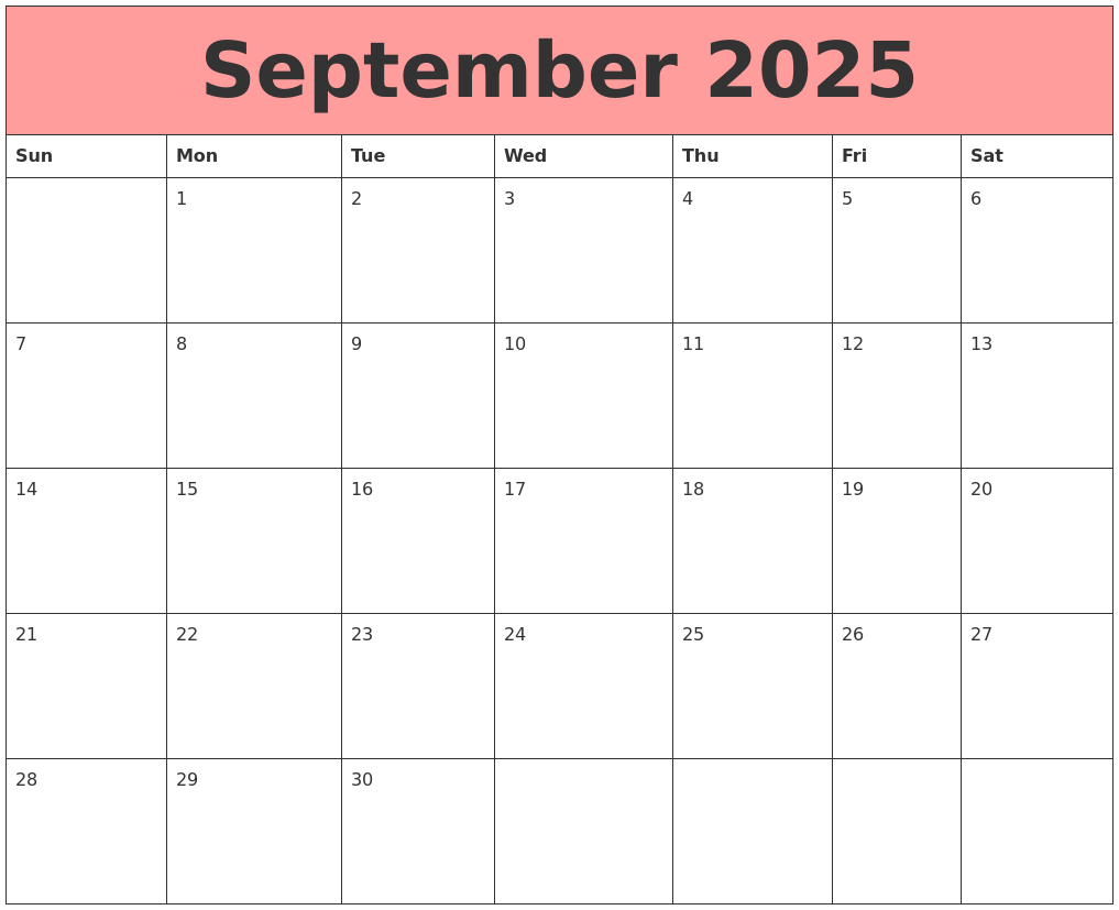 September 2025 Calendars That Work