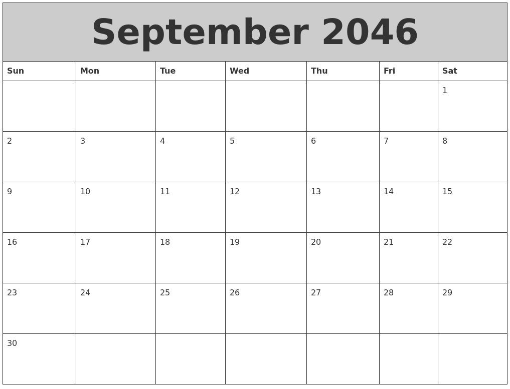 September 2046 My Calendar